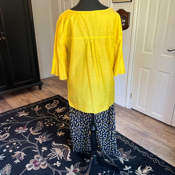 Laurel Yellow Bell Sleeve Shirt & Pineapple Pants - Picture 2 of 3